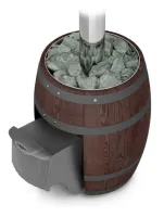 Банная печь ПБ Вариата Carbon ДА Баррель палисандр