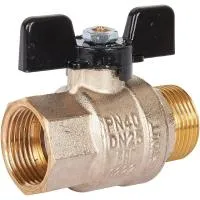 STOUT Кран SVB-0004-000025 шаровой полнопроходной, ВР/НР, ручка бабочка 1