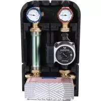 Насосная группа STOUT SDG-0038-342502 с теплообменником 34 пластины,с насосом Grundfos UPSO 25-65 в теплоизоляции