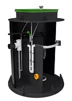 фото ВЕРТИКАЛЬНАЯ СТАНЦИЯ БИОЛ. ОЧИСТКИ KANN X - 4 M, 3-4 чел. ввод 90см, самотечный / принудительный